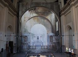 Dipinto Chiesa di Africo Vecchio a Milano di Domenico Fazzari