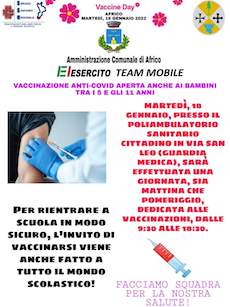 Vaccine Day del 18 gennaio 2022 ad Africo